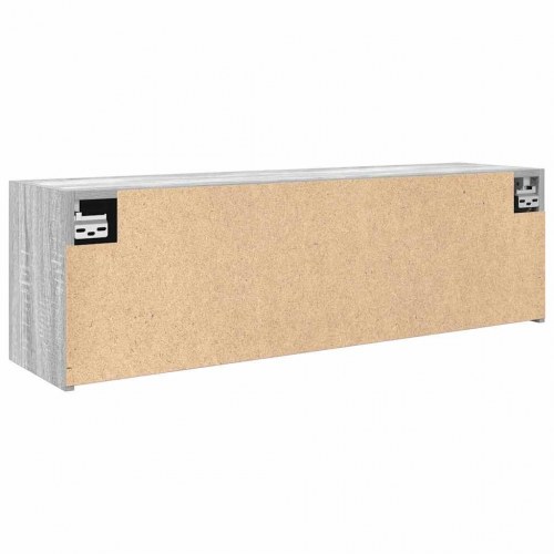 Væghængt badeværelsesskab 100×25×30 cm - grå sonoma-eg, konstrueret træ