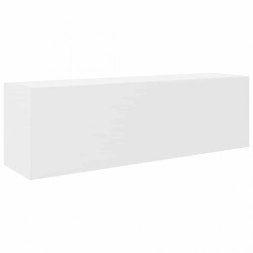 Væghængt badeværelsesskab 100×25×30 cm - konstrueret træ, hvid