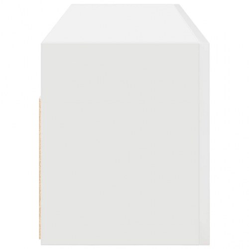 Væghængt badeværelsesskab 100×25×30 cm - konstrueret træ, hvid