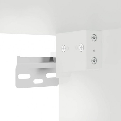 Væghængt badeværelsesskab 100×25×30 cm - konstrueret træ, hvid