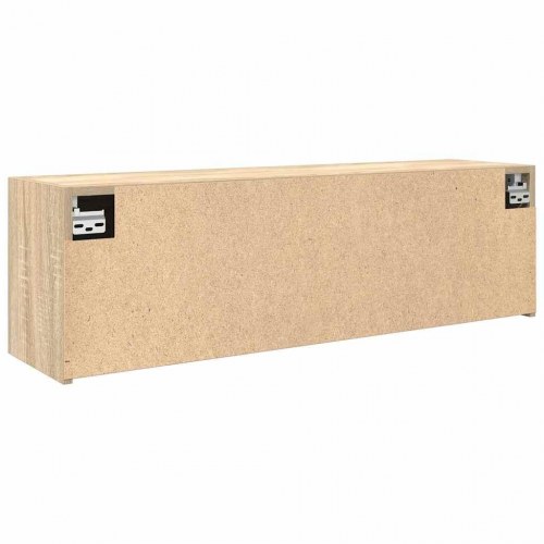 Væghængt badeværelsesskab 100×25×30 cm i konstrueret træ - sonoma-eg