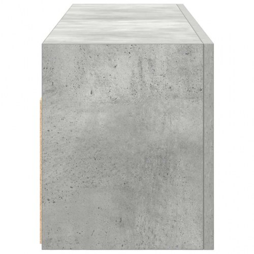 Væghængt badeværelsesskab 100×25×30 cm - konstrueret træ, betongrå