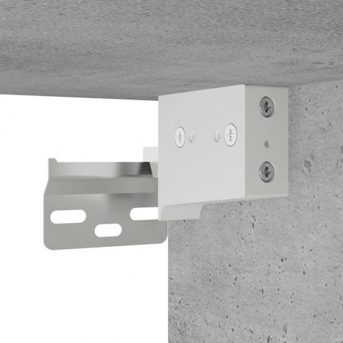 Væghængt badeværelsesskab 100×25×30 cm - konstrueret træ, betongrå