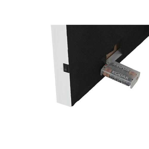 Børnebilleder med LED lys, 30 × 1,8 × 40 cm (4 stk.), gul/grå