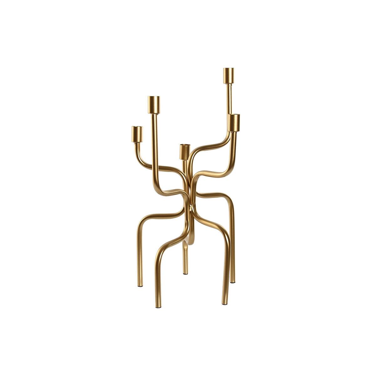 Kandelaber Home ESPRIT Gylden Metal 25 x 25 x 51 cm