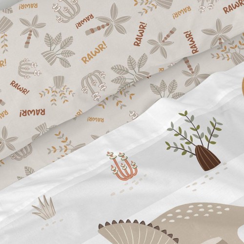 Sengetøj sæt Moshi Moshi Dino family Multifarvet Seng 80/90 2 Dele