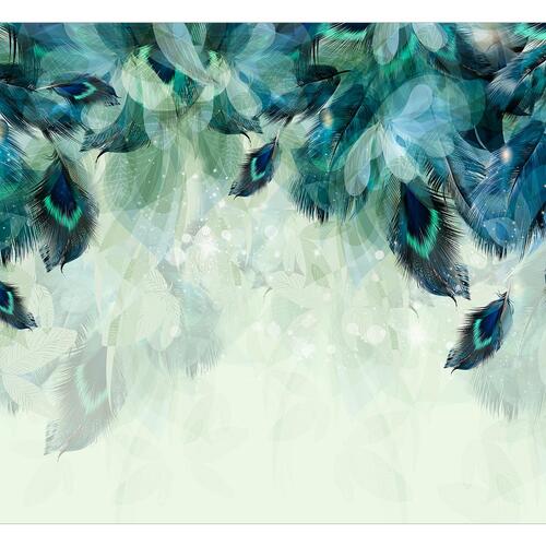 Fototapet - Emerald Feathers (OUTLET A)