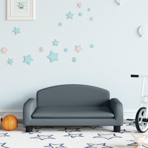 Sofa til børn 70×45×30 cm - stof, mørkegrå
