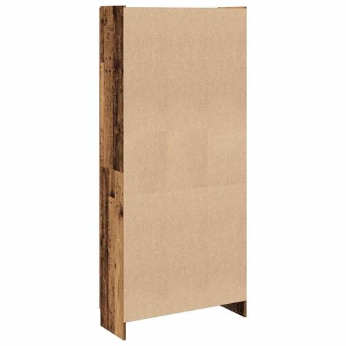 Højskab 82,5x30,5x185 cm konstrueret træ antikt træ