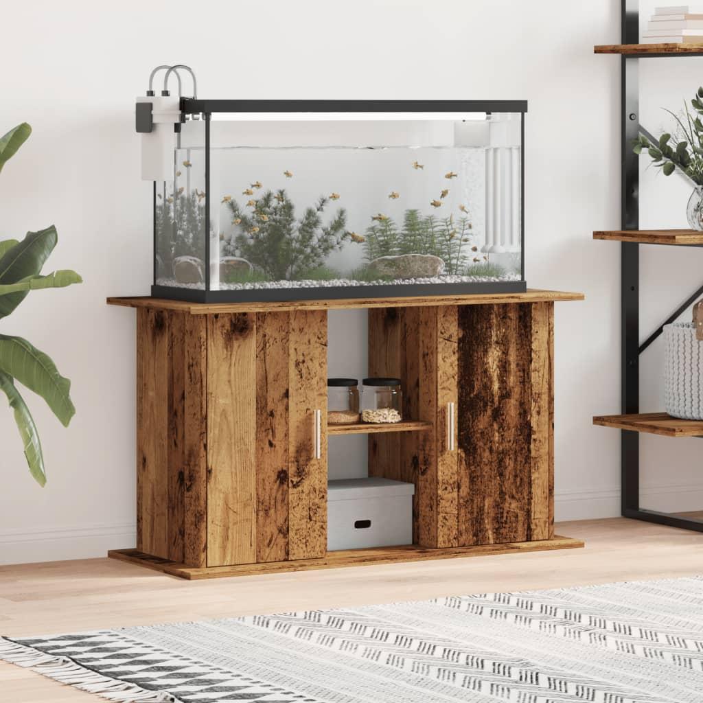 Akvariebord 101×41×58 cm i konstrueret træ - antikt trælook