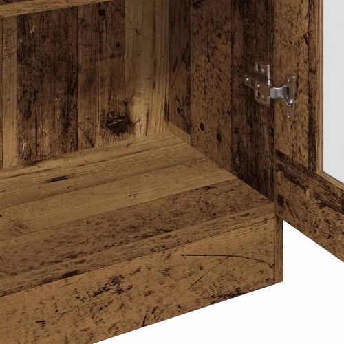 Højskab 82,5×30,5×150 cm i konstrueret træ - antikt træ