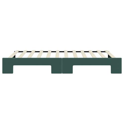 Daybed med udtræk 100x200 cm velour mørkegrøn