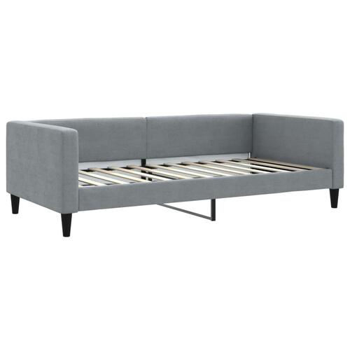 Daybed 100x200 cm stof lysegrå
