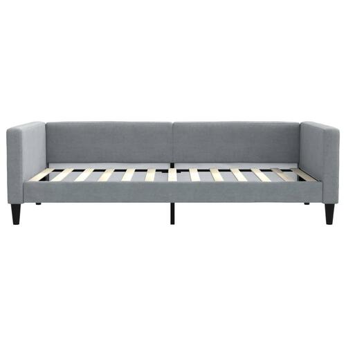Daybed 100x200 cm stof lysegrå
