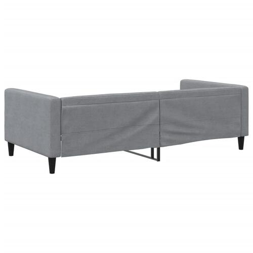 Daybed 100x200 cm stof lysegrå