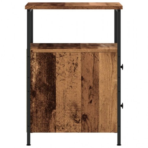 Sengebord 34 × 35,5 × 50 cm i konstrueret træ - antikt trælook
