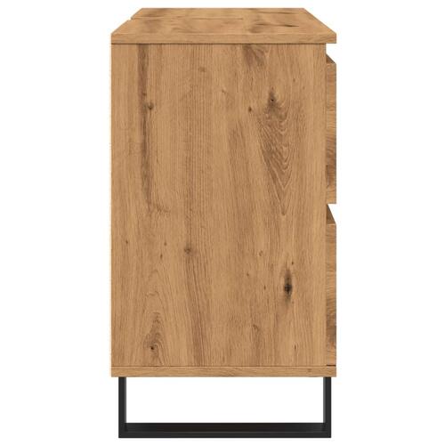 Underskab til badeværelse 80x33x60 cm konstrueret træ kunsteg
