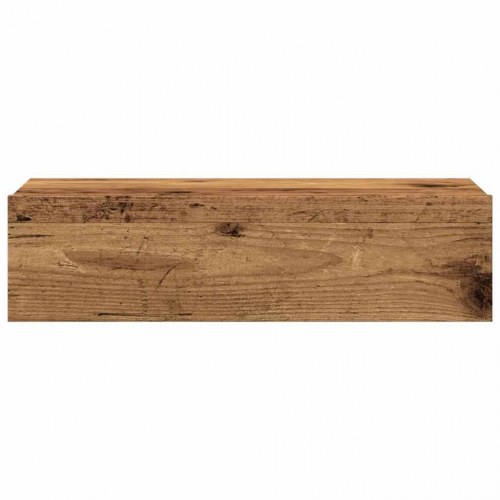 TV-borde med LED-lys 2 stk. 60 x 35 x 15,5 cm - antikt træ