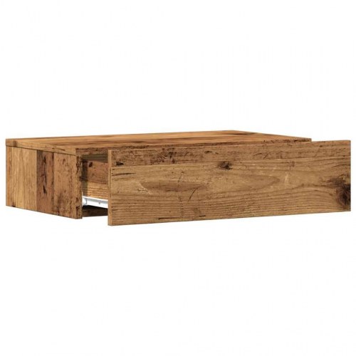 TV-borde med LED-lys 2 stk. 60 x 35 x 15,5 cm - antikt træ