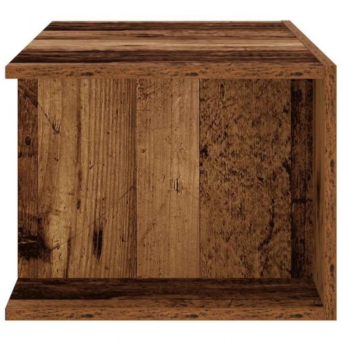 TV-bord med LED-lys 90 x 39 x 30 cm - antikt træ
