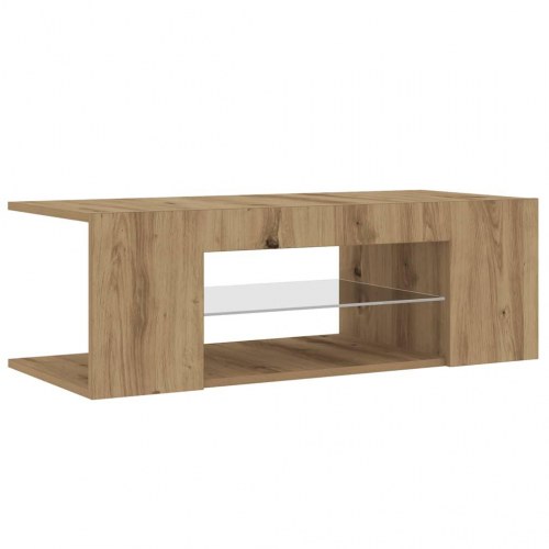 TV-bord med LED-lys 90 x 39 x 30 cm