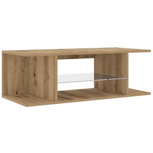 TV-bord med LED-lys 90 x 39 x 30 cm