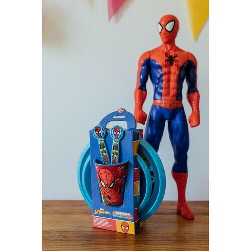 Sæt med spiseting til børn Spider-Man CZ11313 Plastik (5 Dele)