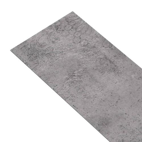 Selvklæbende gulvbrædder 4,46 m² 3 mm PVC cementbrun