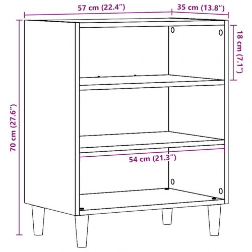 Skænk 57x35x75 cm konstrueret træ kunsteg