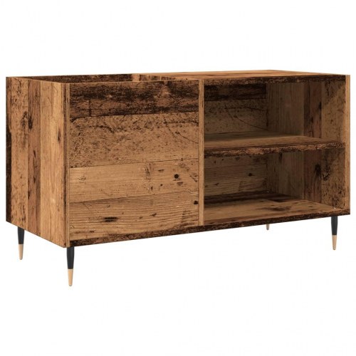 Vinylskab i antikt trælook - 84,5 x 38 x 48 cm