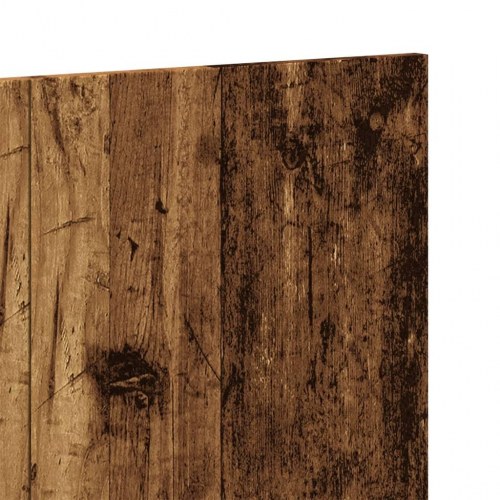 Væghængt sengegærde 120 x 80 cm - antikt trælook