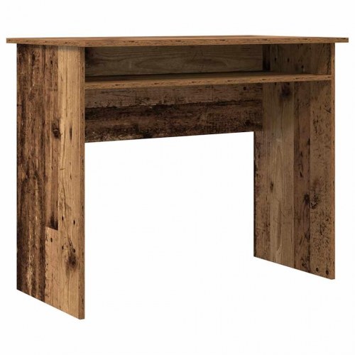 Skrivebord 90×50×74 cm i konstrueret træ - antikt trælook