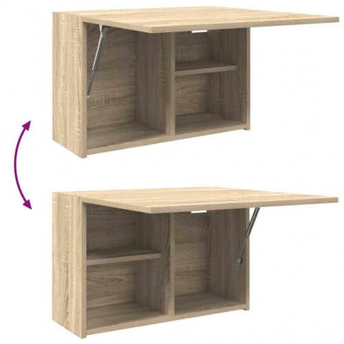 Væghængt badeværelsesskab 60×25×40 cm - konstrueret træ, sonoma-eg
