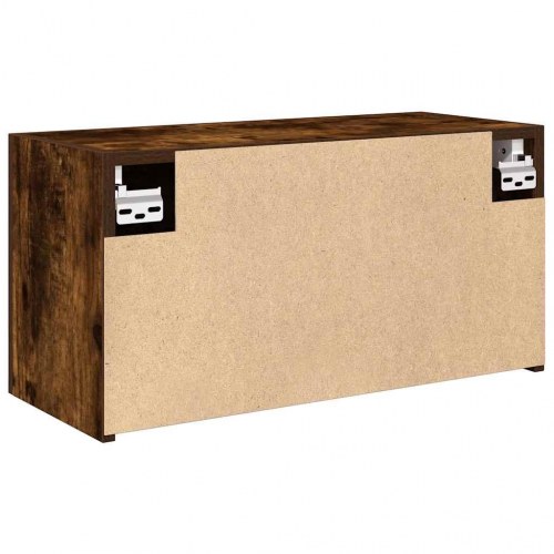 Væghængt badeværelsesskab 60×25×30 cm - røget eg, konstrueret træ