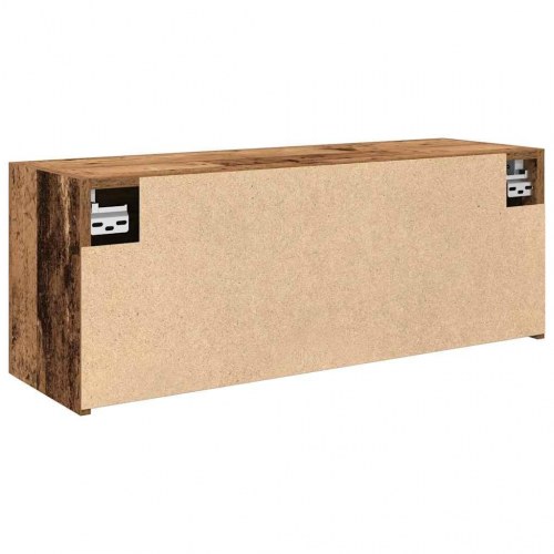 Væghængt badeværelsesskab 80×25×30 cm - konstrueret træ, antikt træ