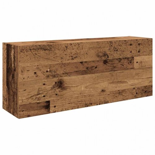 Væghængt badeværelsesskab 100×25×40 cm - konstrueret træ, antikt træ