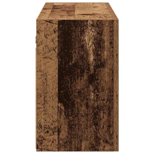 Væghængt badeværelsesskab 100×25×40 cm - konstrueret træ, antikt træ