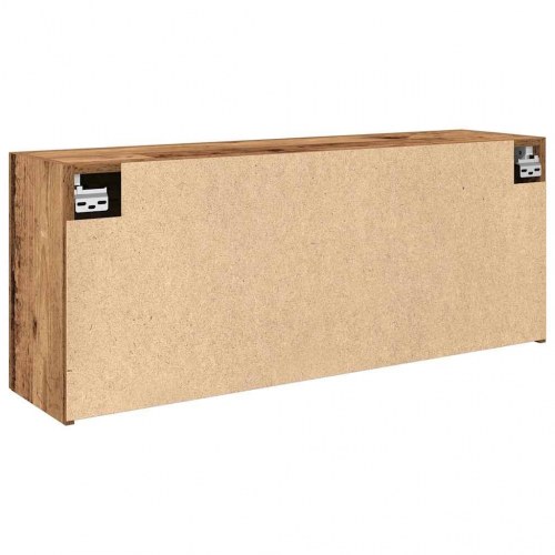 Væghængt badeværelsesskab 100×25×40 cm - konstrueret træ, antikt træ