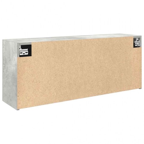 Væghængt badeværelsesskab 100×25×40 cm - konstrueret træ, betongrå