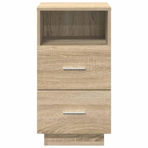 Sengeborde 2 stk. med 2 skuffer 36x36x68 cm sonoma-eg