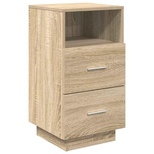 Sengeborde 2 stk. med 2 skuffer 36x36x68 cm sonoma-eg