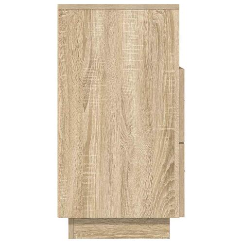 Sengeborde 2 stk. med 2 skuffer 36x36x68 cm sonoma-eg