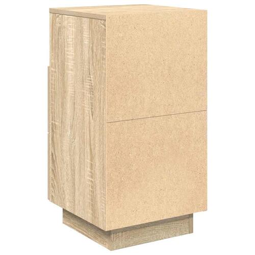Sengeborde 2 stk. med 2 skuffer 36x36x68 cm sonoma-eg