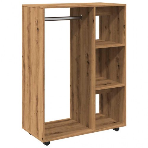 Garderobe med hylder og hjul 80 × 40 × 110 cm - kunsteg