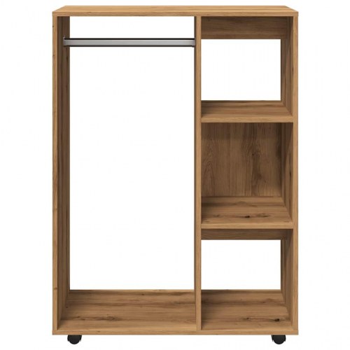 Garderobe med hylder og hjul 80 × 40 × 110 cm - kunsteg
