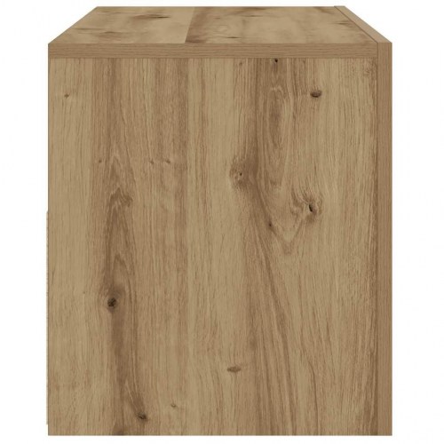 Tv-bord med LED-lys - 90×35×40 cm i kunsteg
