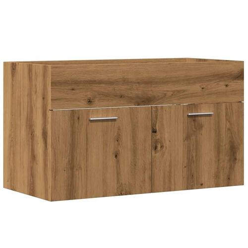 Underskab til håndvask 80x38,5x46 cm konstrueret træ kunsteg