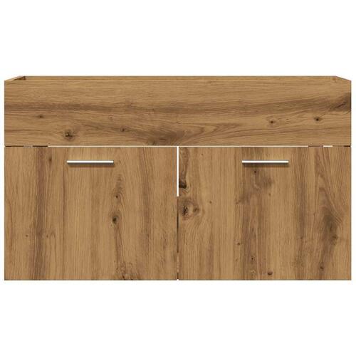 Underskab til håndvask 80x38,5x46 cm konstrueret træ kunsteg