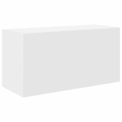 Væghængt badeværelsesskab 60x25x30 cm konstrueret træ hvid