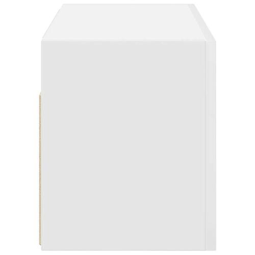 Væghængt badeværelsesskab 60x25x30 cm konstrueret træ hvid